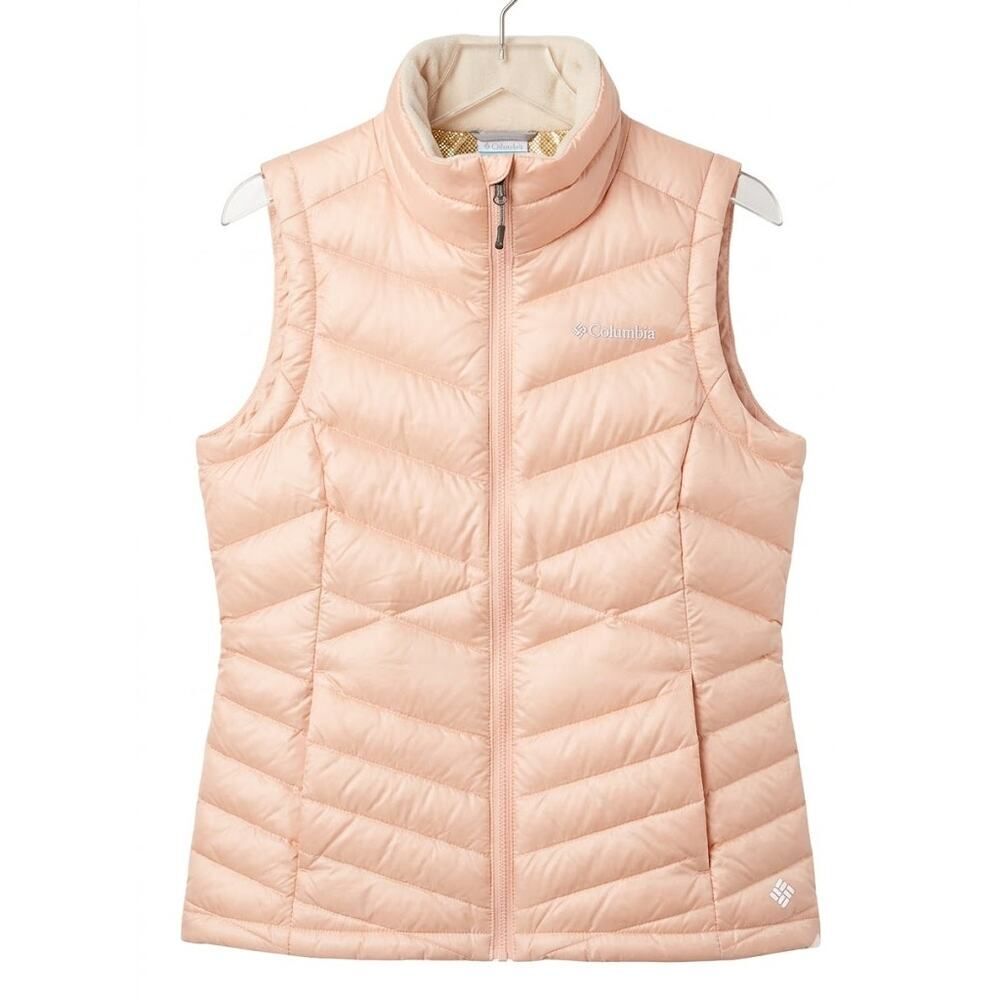 Columbia Heavenly Omni-Heat Puffer Vest Pink Peach Sleeveless Jacket Medium